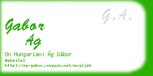 gabor ag business card